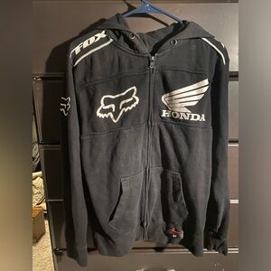 Y2K Fox Honda racing zip up hoodie